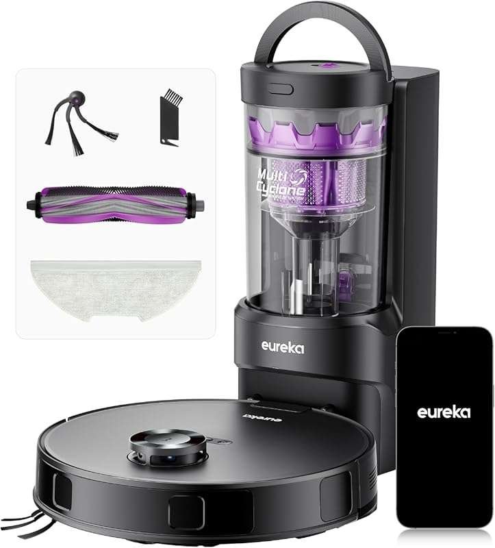 Eureka E20 Evo Plus Robot Vacuum Mop with Self-Emptying Station and An