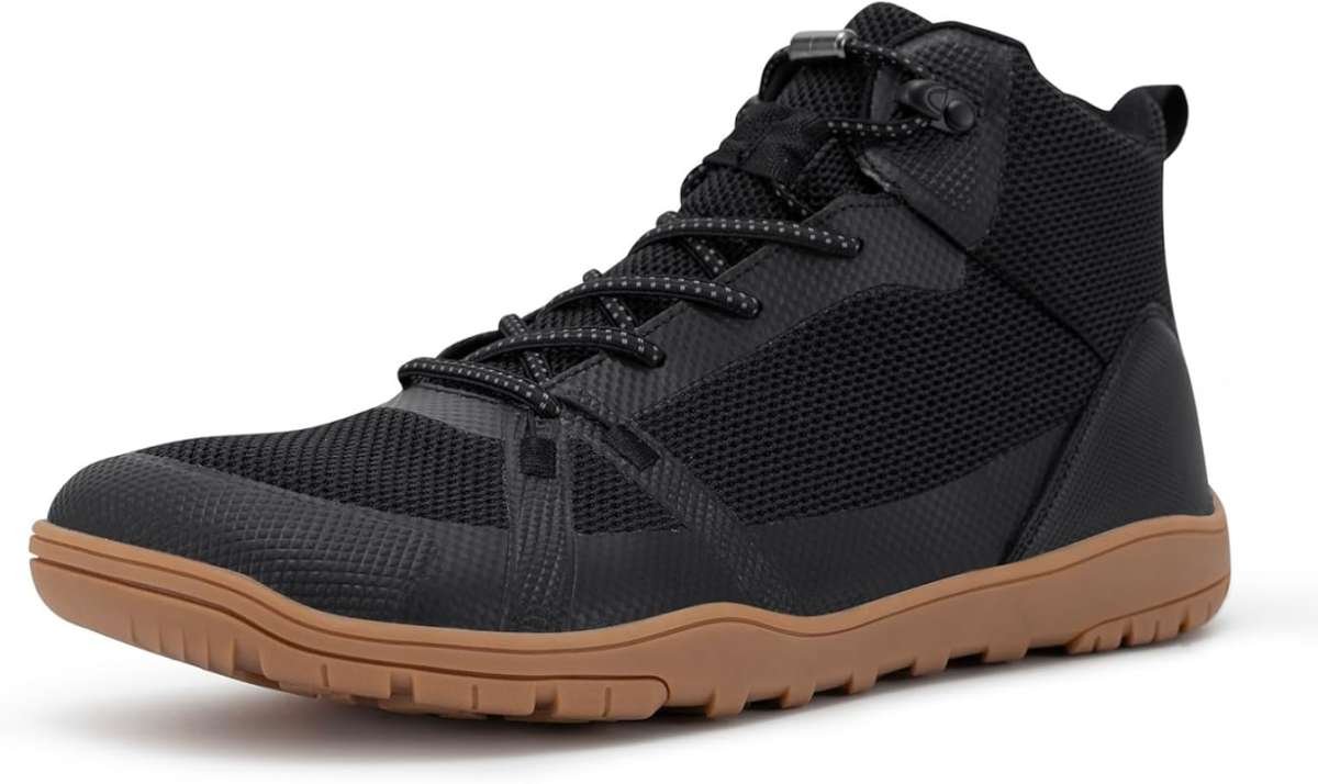 Men's Minimalist Barefoot Hiking Boots with Wide Toe and Zero Drop Ank