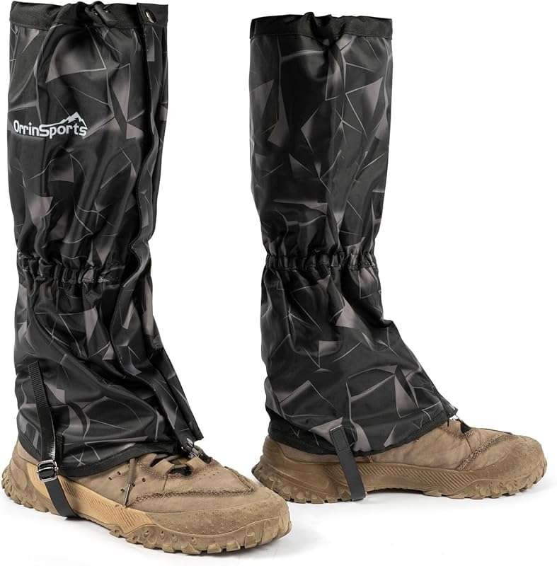 Waterproof Adjustable Leg Gaiters for Men and Women Snow Boot Gaiters 