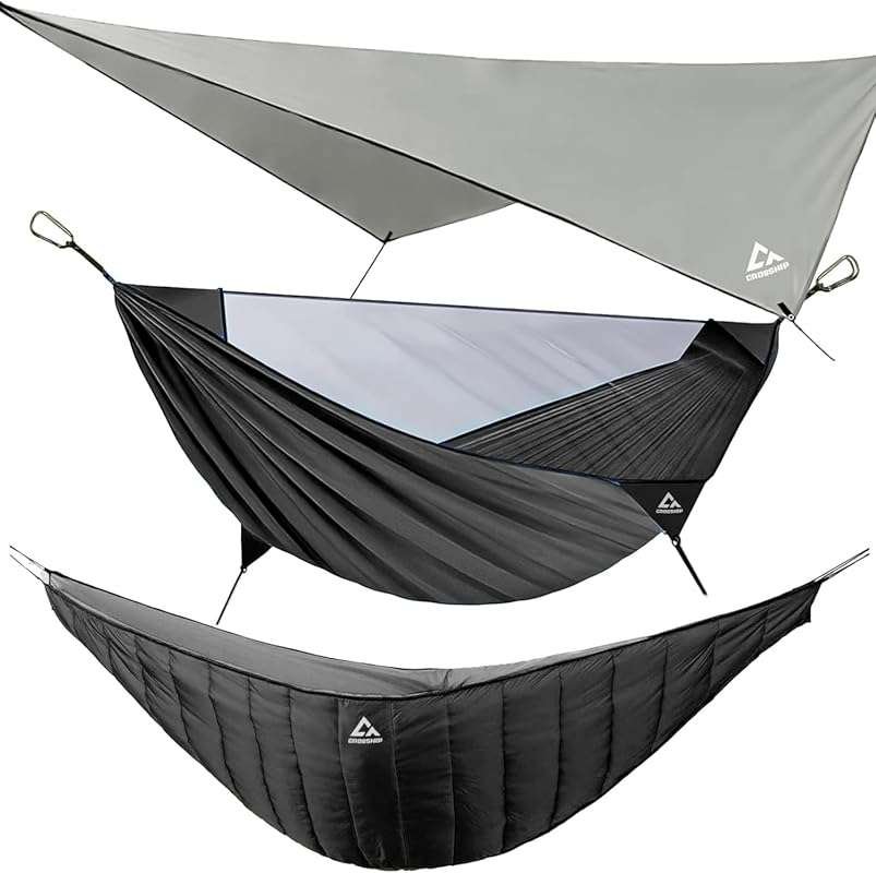 Portable Hammock Sleeping System for Hikers with Mosquito Net, Underqu