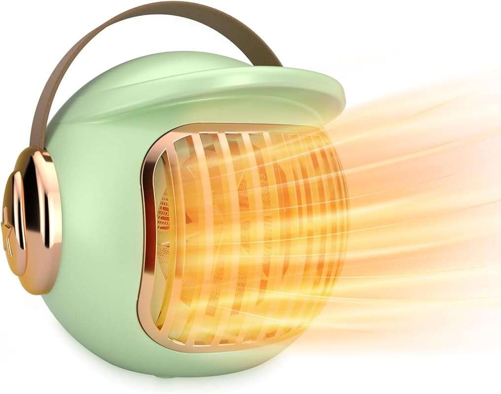 Space Heater, Portable Heater for Office Desk, 400W Mini Tent Warmer f