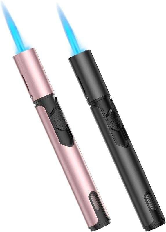 Torch Lighters Butane Lighter 2 Pack Windproof Adjustable Jet Flame To