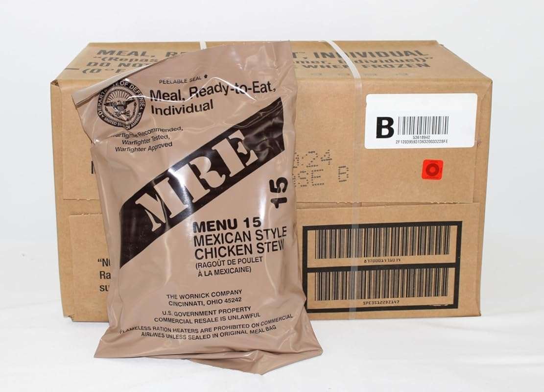 Wornick MRE Meals Ready to Eat - 12 Pack Emergency Food for Camping & 