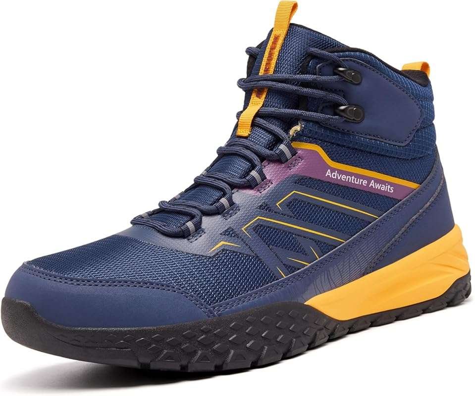 Men's Waterproof Hiking Boots with Gaiters for Muddy Trails and Outdoo