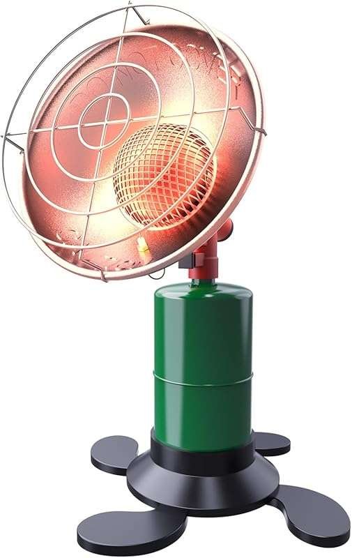 Portable Propane Tent Heater for Camping, with Shut-off Valve and Tip-