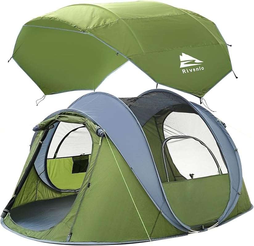 4 Person Automatic Pop Up Tent for Camping with Waterproof Design and