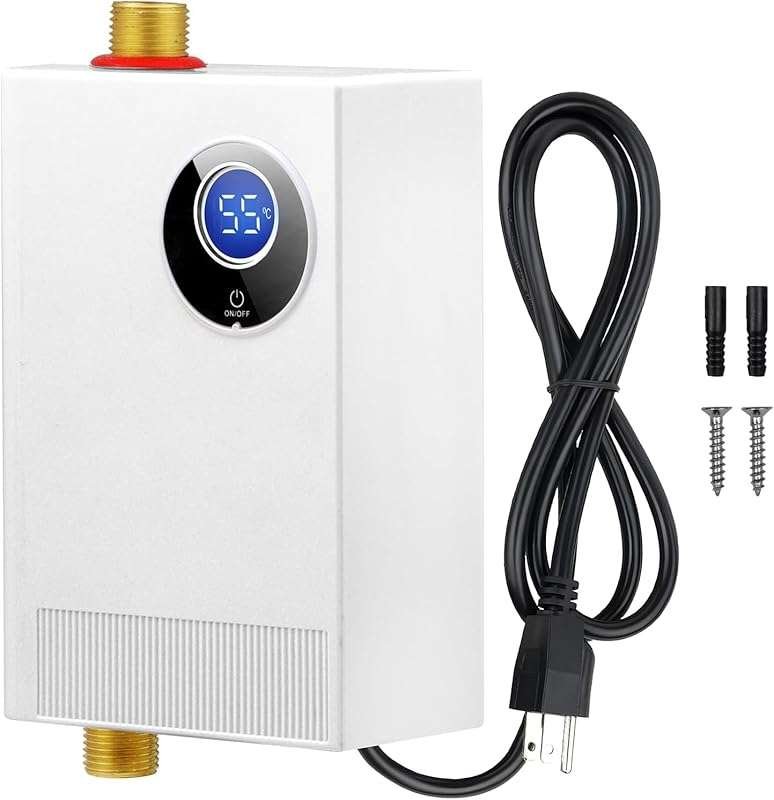 Compact Electric Tankless Water Heater – 3000W, 110V, Instant Hot Wate
