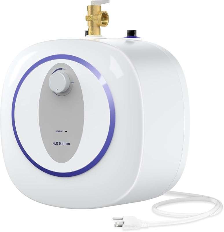 4-Gallon Electric Mini Tank Instant Hot Water Heater for RV, Under Sin