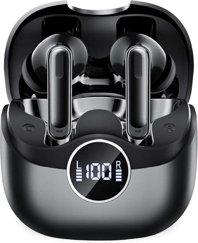 2026 Wireless Earbuds: Active Noise Cancelling, 6 Mics for Clear Calls