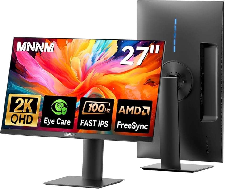27-inch IPS QHD Monitor for Work From Home: TÜV Eye Care, HDMI, DP, Er