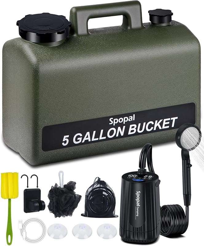 5-Gallon Food Grade Water Jug for Camping, Paired with a Portable Show