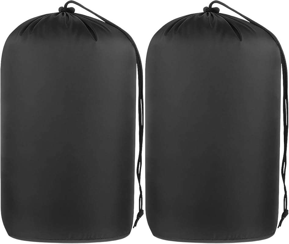 Quinnsus 2-Pack Stuff Sack, Waterproof Outdoor Storage Sack Drawstring