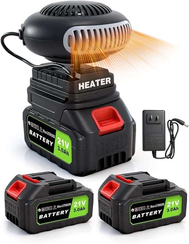 GSQQTE Portable Battery Operated Heater for Camping and Indoors, with 