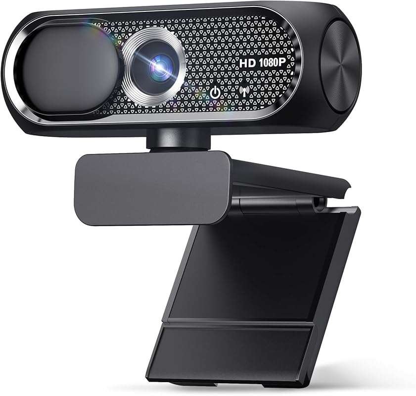 1080P HD Webcam for Online Meetings: Noise-Cancelling Mic, Privacy Cov