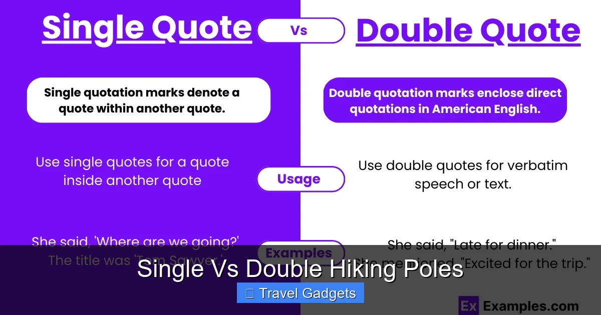 Single Vs Double Hiking Poles
