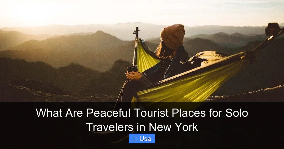 What Are Peaceful Tourist Places for Solo Travelers in New York