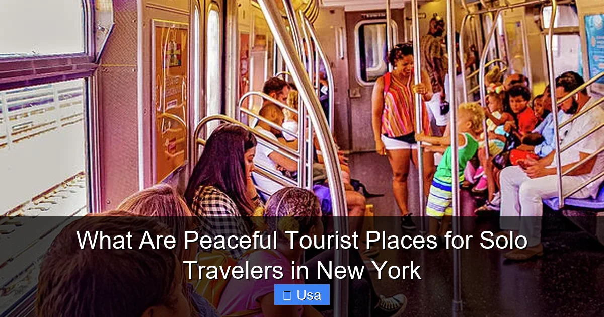 What Are Peaceful Tourist Places for Solo Travelers in New York