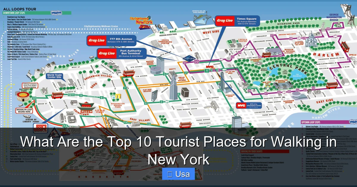 What Are the Top 10 Tourist Places for Walking in New York