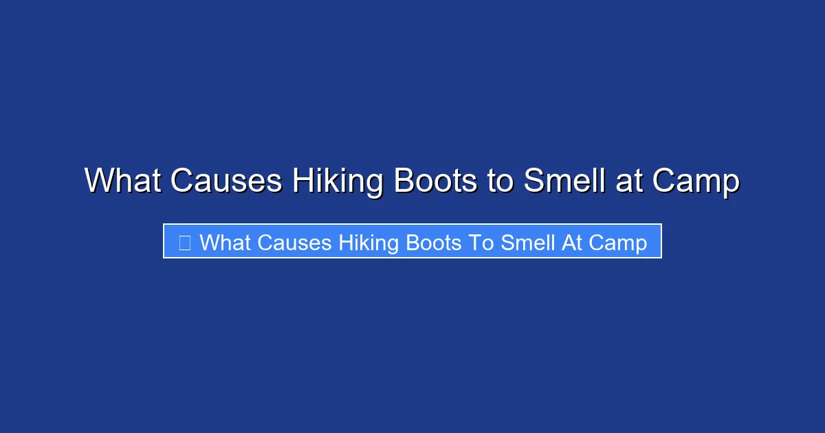 What Causes Hiking Boots to Smell at Camp