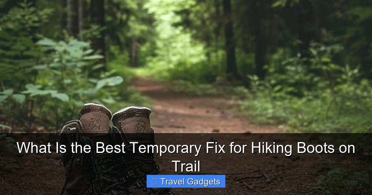 What Is the Best Temporary Fix for Hiking Boots on Trail