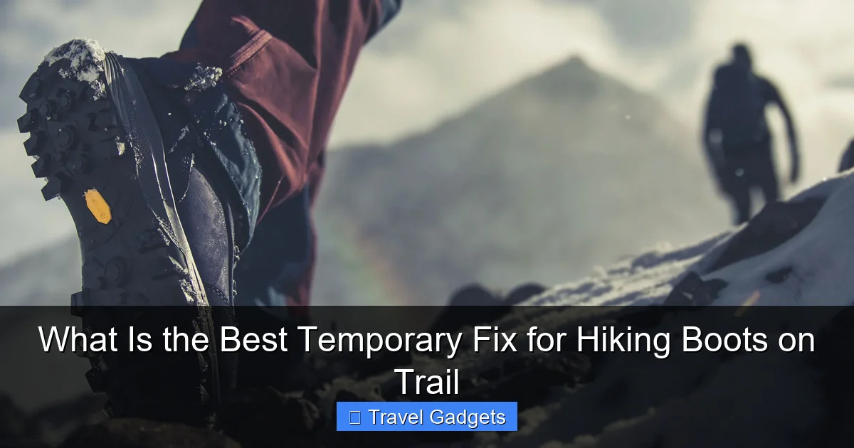 What Is the Best Temporary Fix for Hiking Boots on Trail