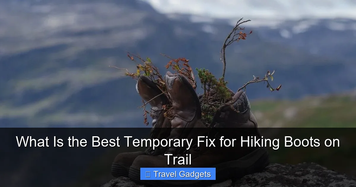 What Is the Best Temporary Fix for Hiking Boots on Trail