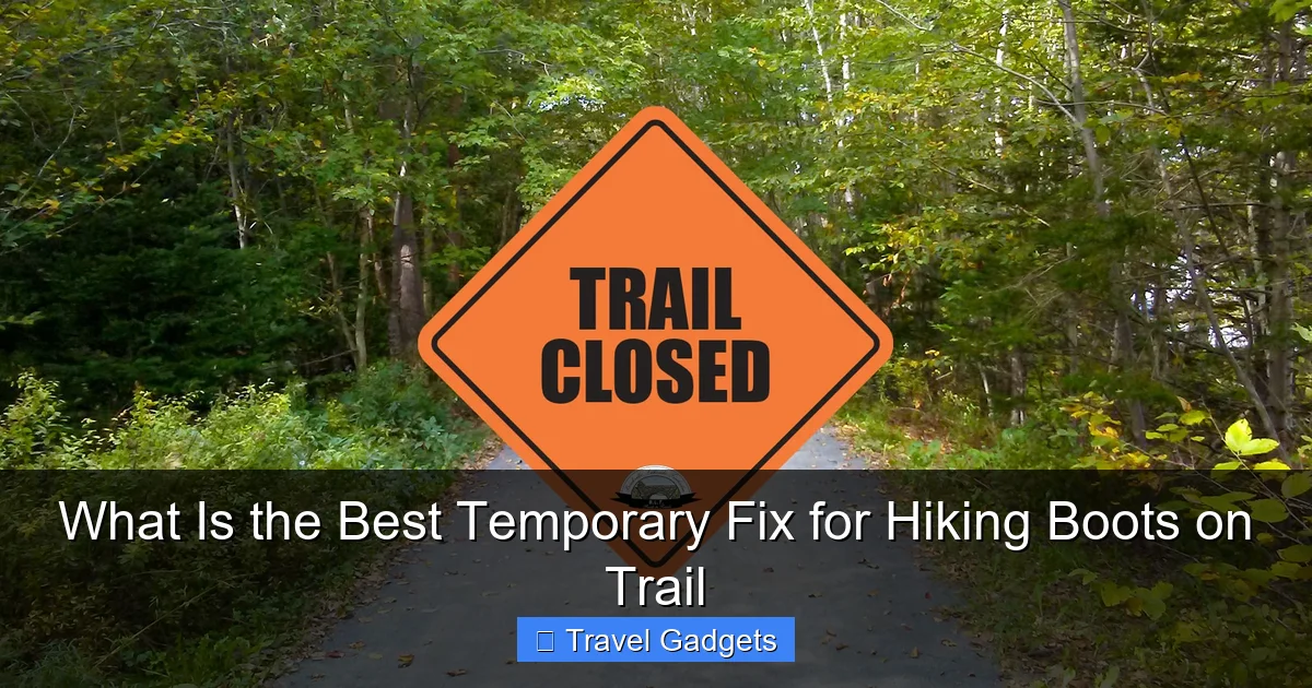 What Is the Best Temporary Fix for Hiking Boots on Trail
