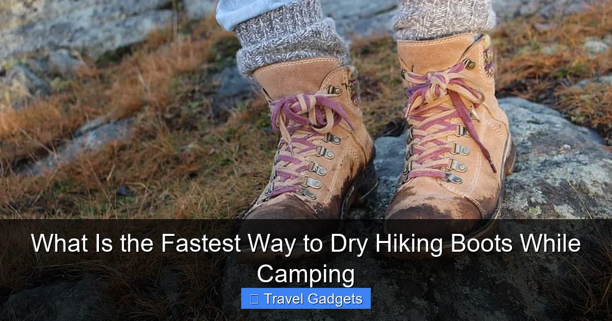 What Is the Fastest Way to Dry Hiking Boots While Camping