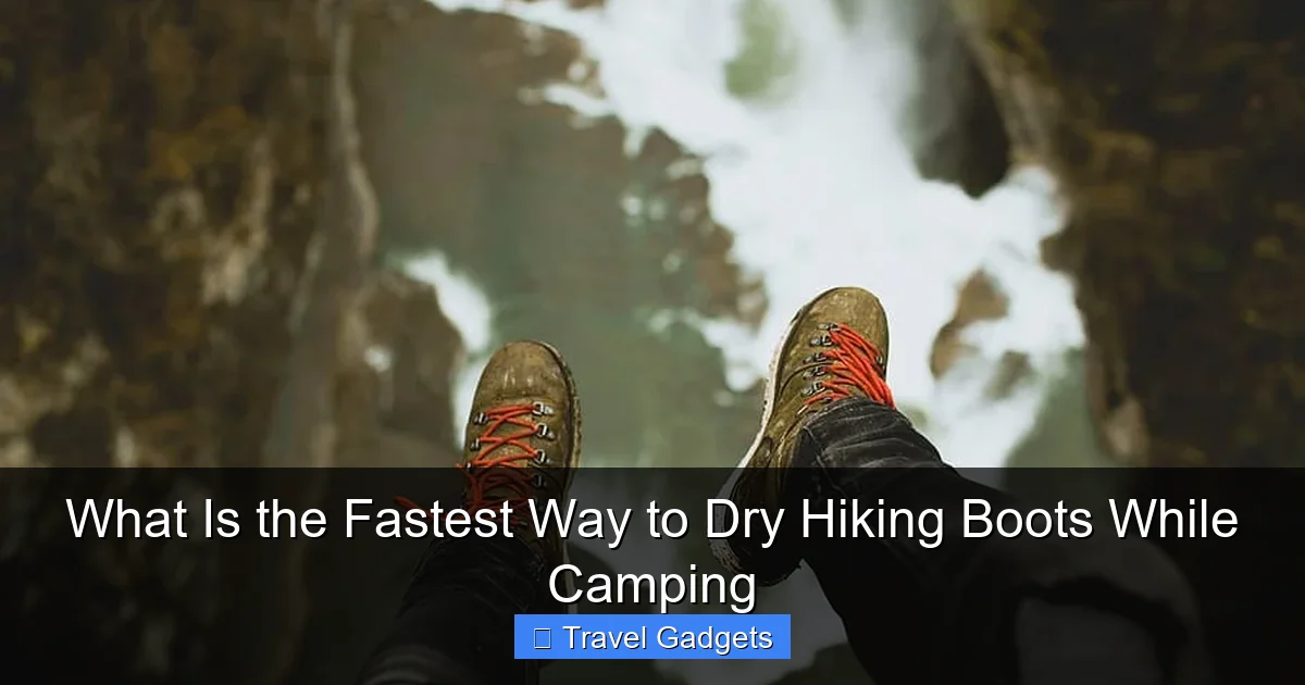 What Is the Fastest Way to Dry Hiking Boots While Camping