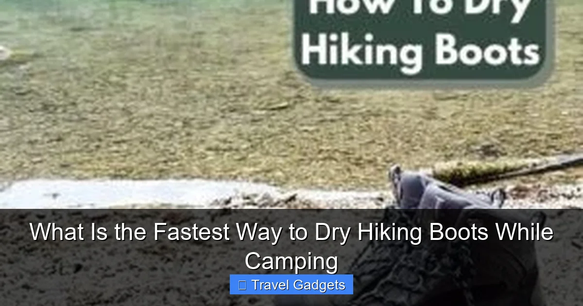 What Is the Fastest Way to Dry Hiking Boots While Camping
