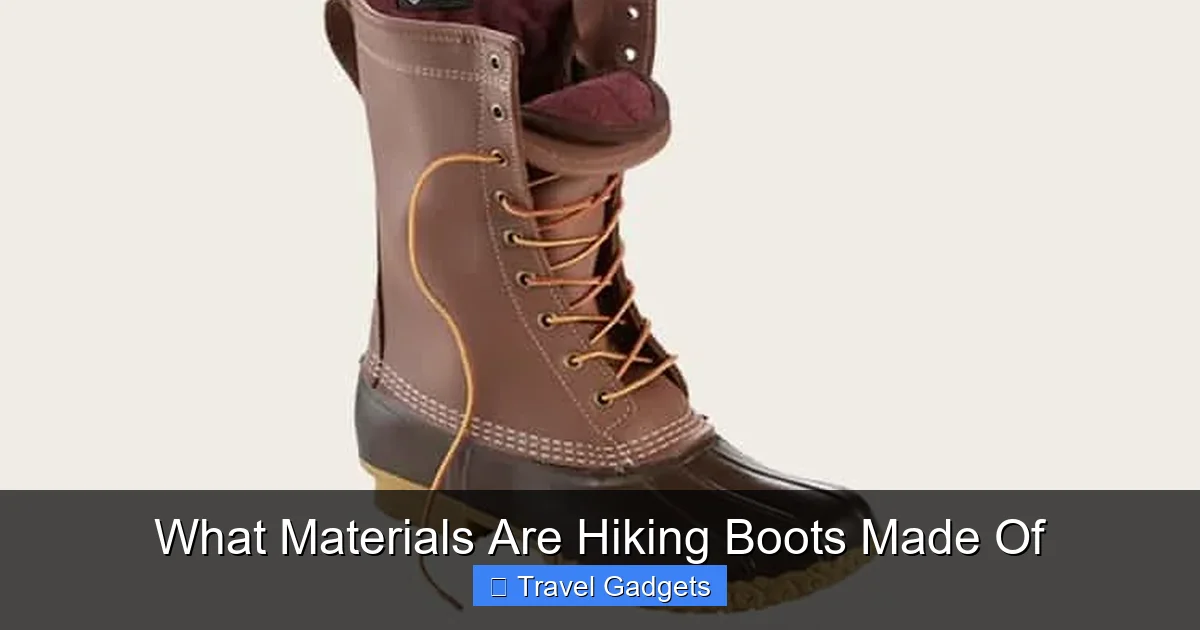 What Materials Are Hiking Boots Made Of