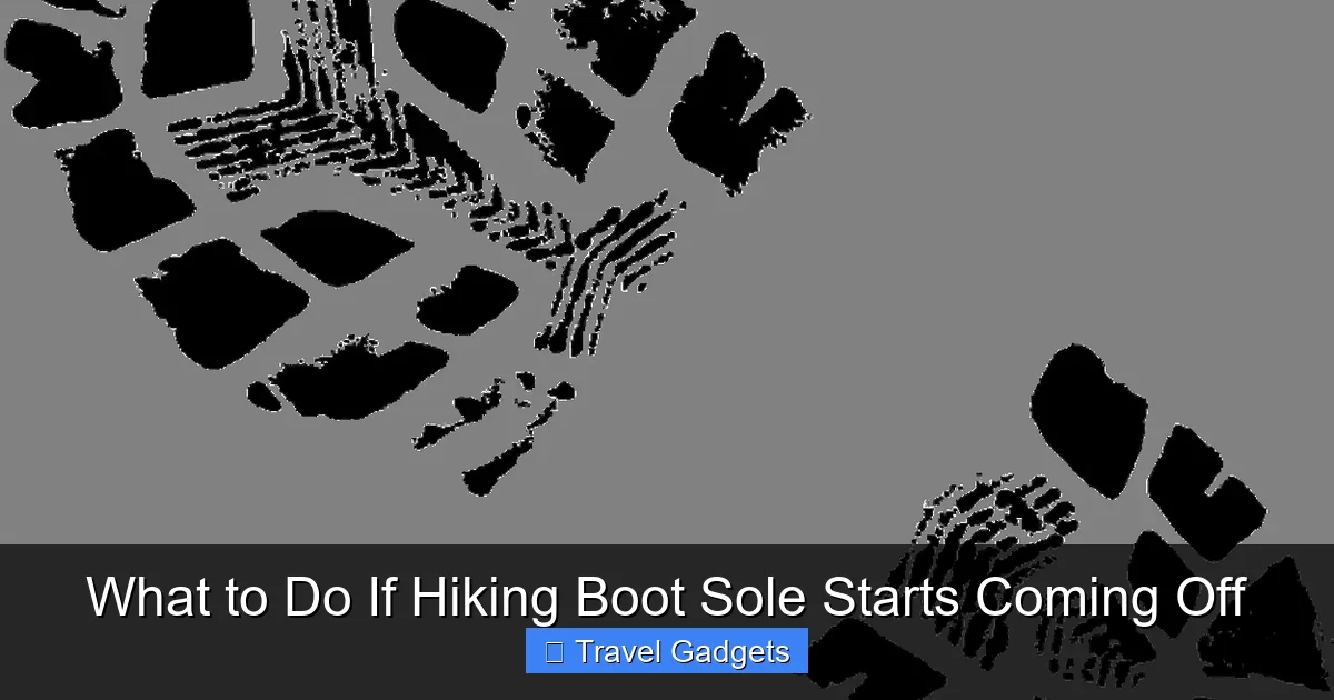What to Do If Hiking Boot Sole Starts Coming Off