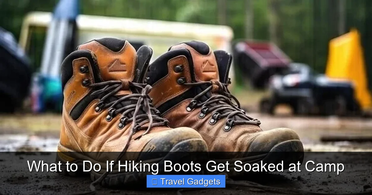 What to Do If Hiking Boots Get Soaked at Camp