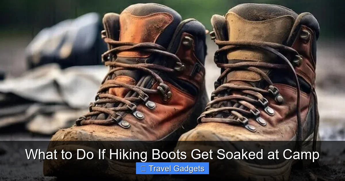 What to Do If Hiking Boots Get Soaked at Camp