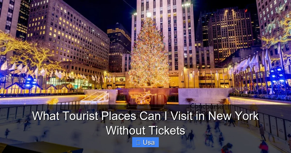 What Tourist Places Can I Visit in New York Without Tickets