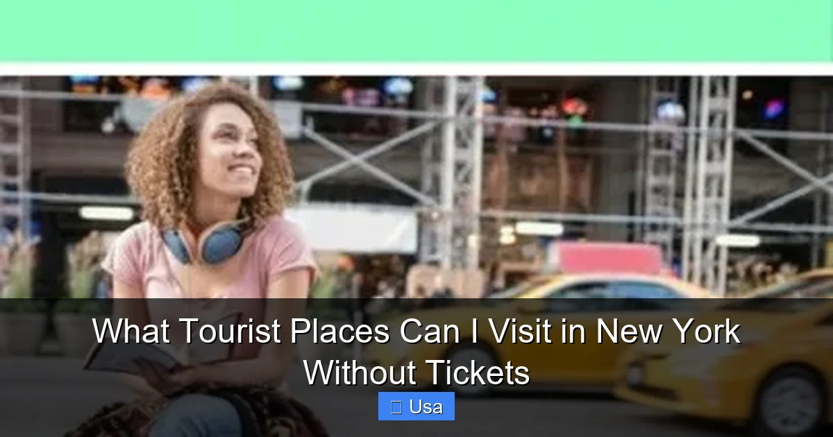 What Tourist Places Can I Visit in New York Without Tickets