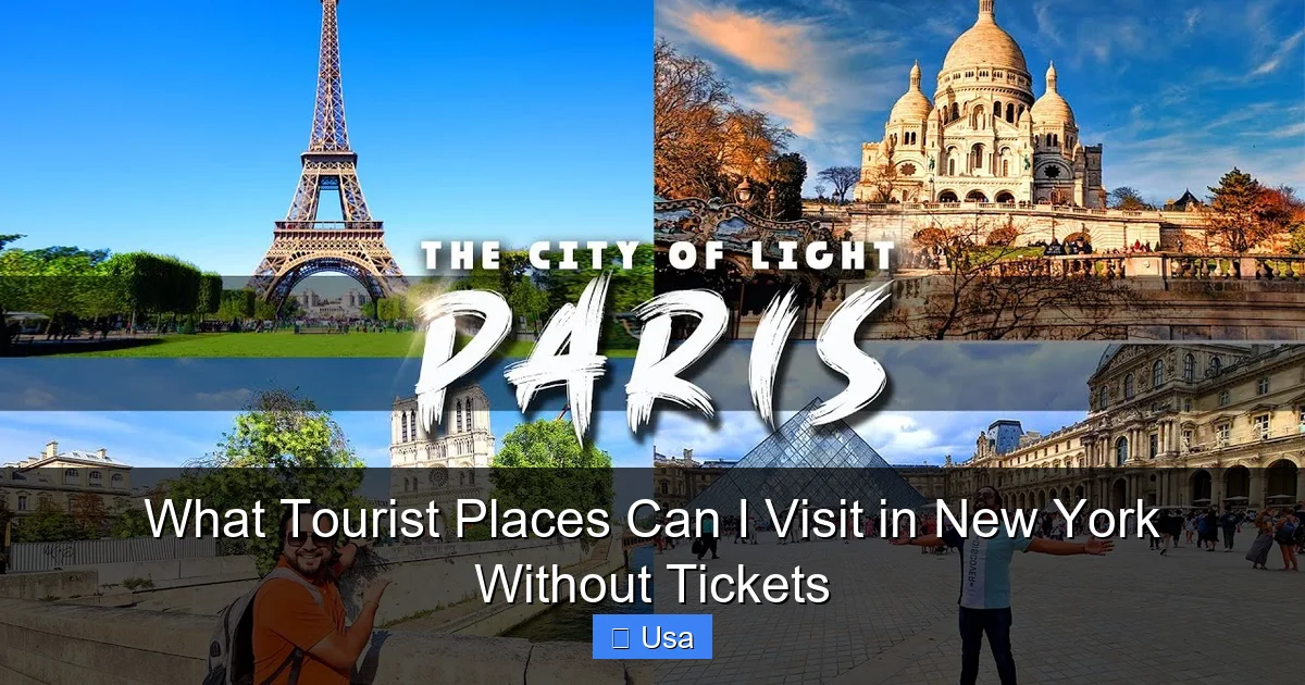 What Tourist Places Can I Visit in New York Without Tickets