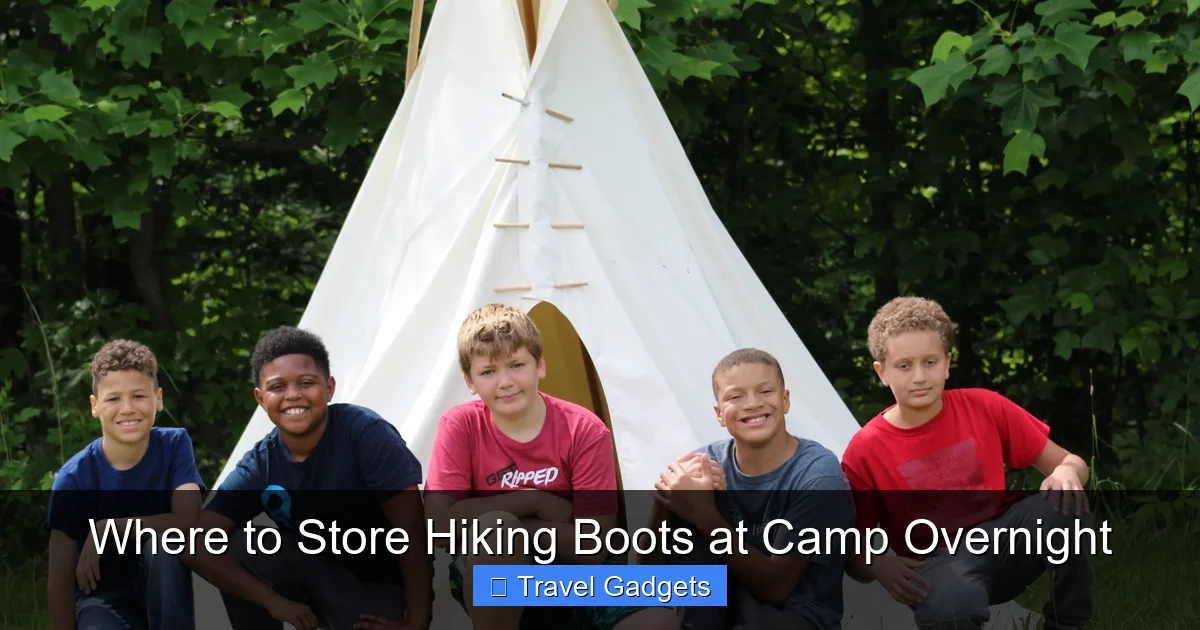 Where to Store Hiking Boots at Camp Overnight