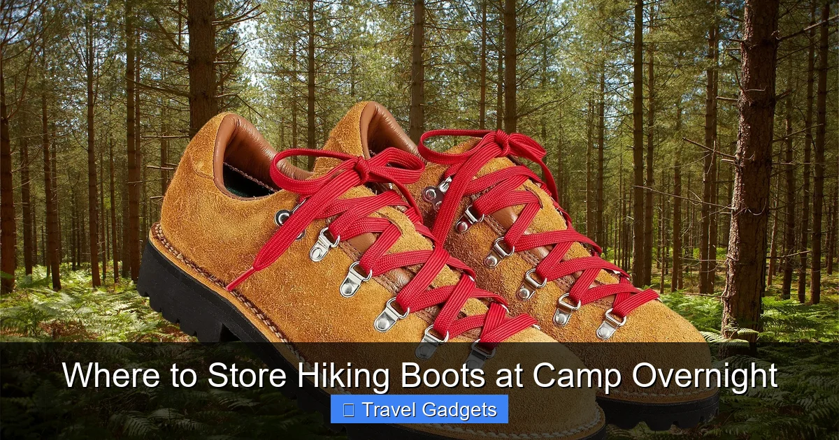 Where to Store Hiking Boots at Camp Overnight