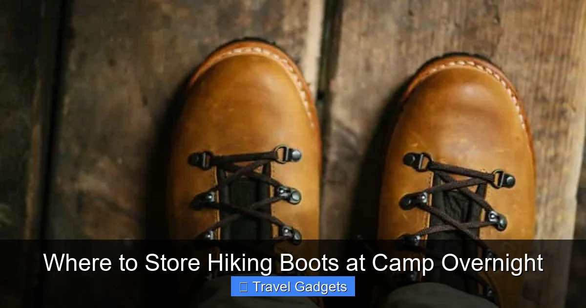 Where to Store Hiking Boots at Camp Overnight