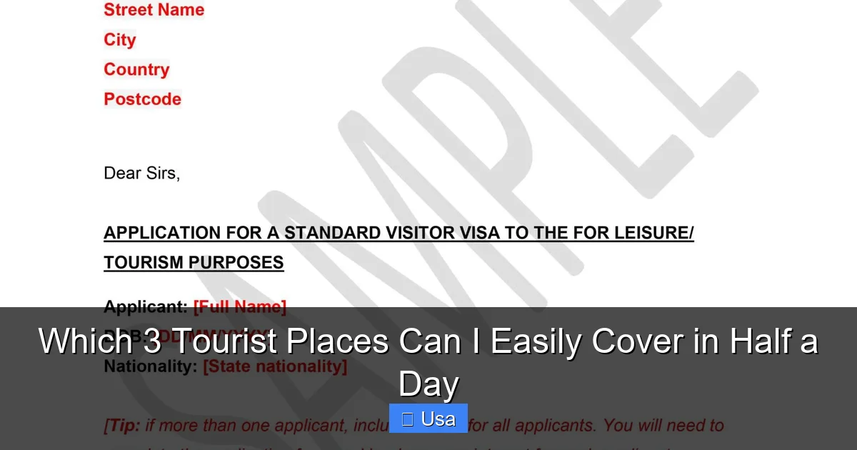 Which 3 Tourist Places Can I Easily Cover in Half a Day