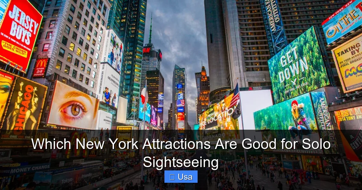 Which New York Attractions Are Good for Solo Sightseeing