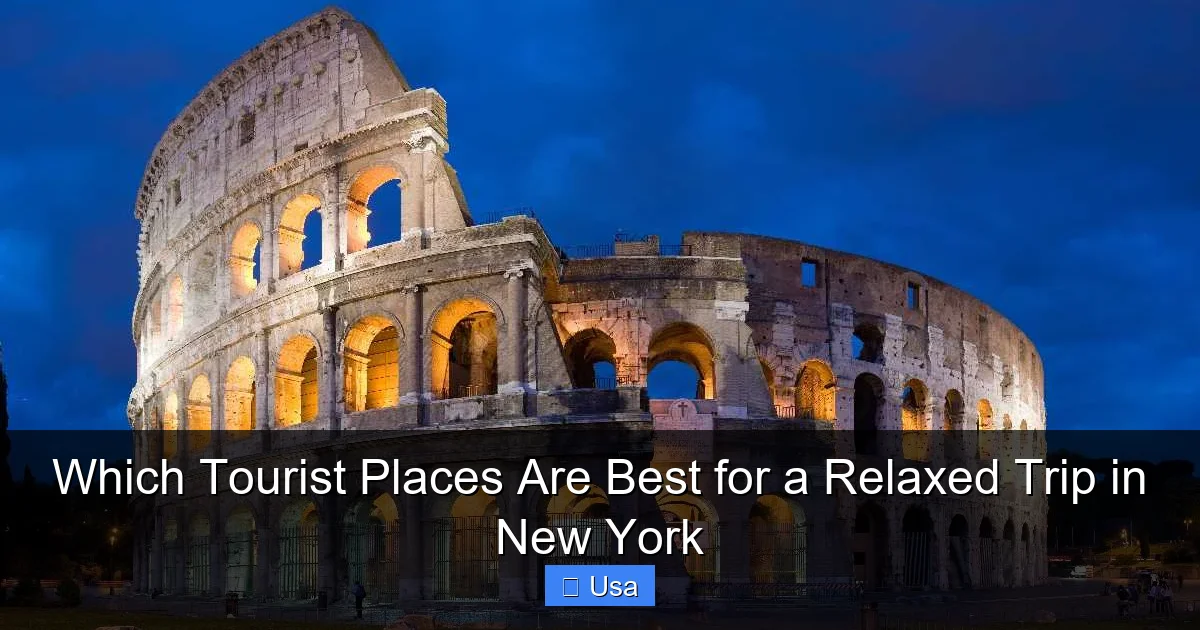 Which Tourist Places Are Best for a Relaxed Trip in New York