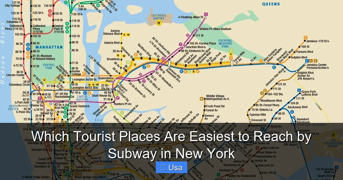 Which Tourist Places Are Easiest to Reach by Subway in New York