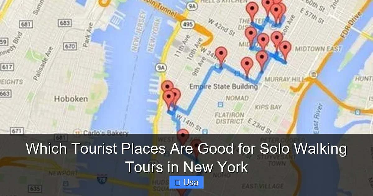 Which Tourist Places Are Good for Solo Walking Tours in New York