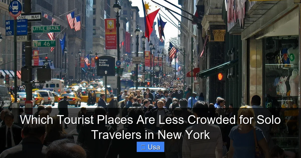 Which Tourist Places Are Less Crowded for Solo Travelers in New York
