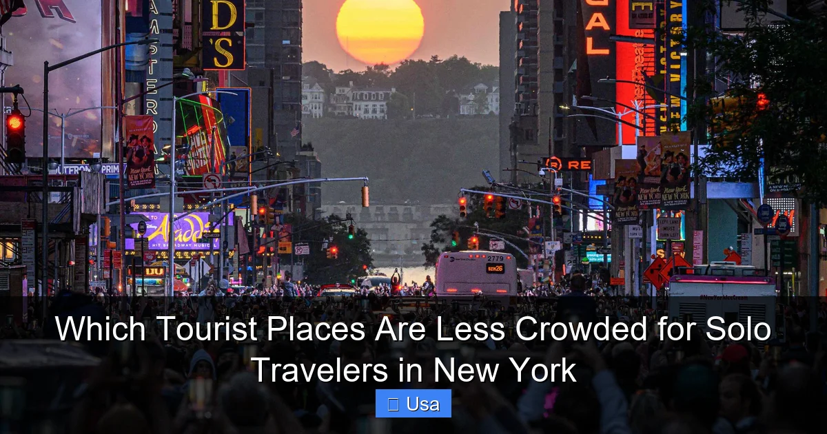 Which Tourist Places Are Less Crowded for Solo Travelers in New York