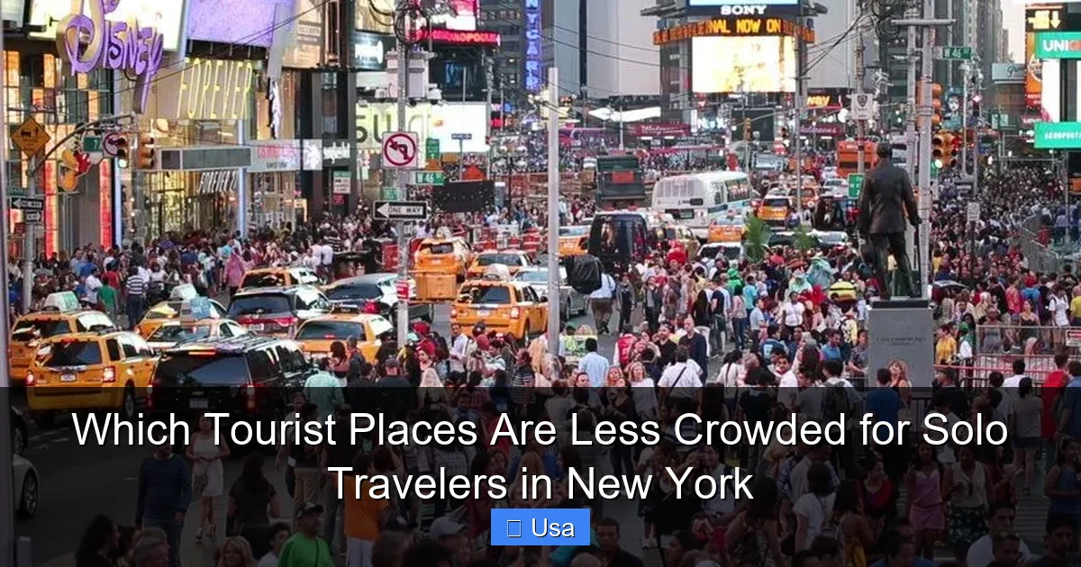 Which Tourist Places Are Less Crowded for Solo Travelers in New York
