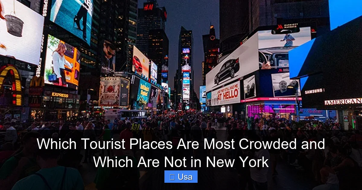 Which Tourist Places Are Most Crowded and Which Are Not in New York