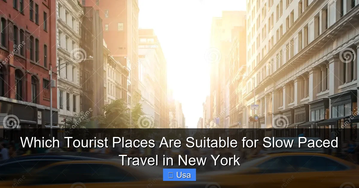 Which Tourist Places Are Suitable for Slow Paced Travel in New York